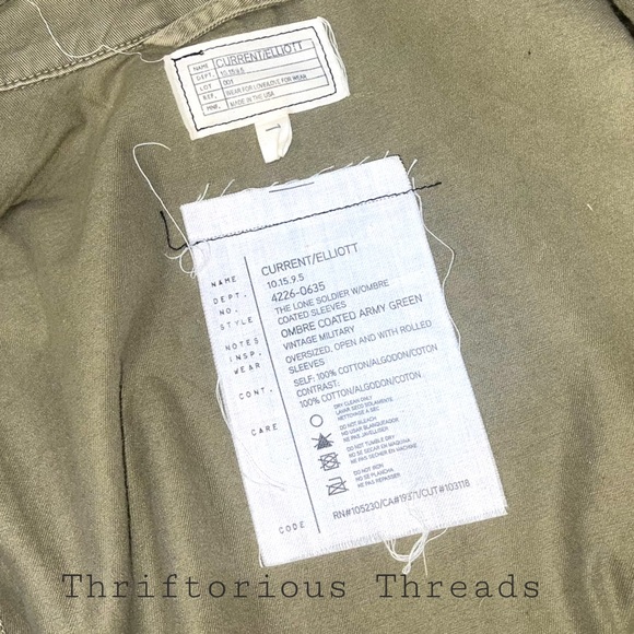 Current/Elliott The Lone Soldier Jacket w/ Ombre Coated Sleeves - Picture 12 of 14